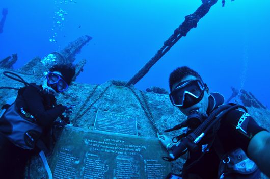 第二次世界大戦中の沈没船　アメリカの駆逐艦「エモンズ」