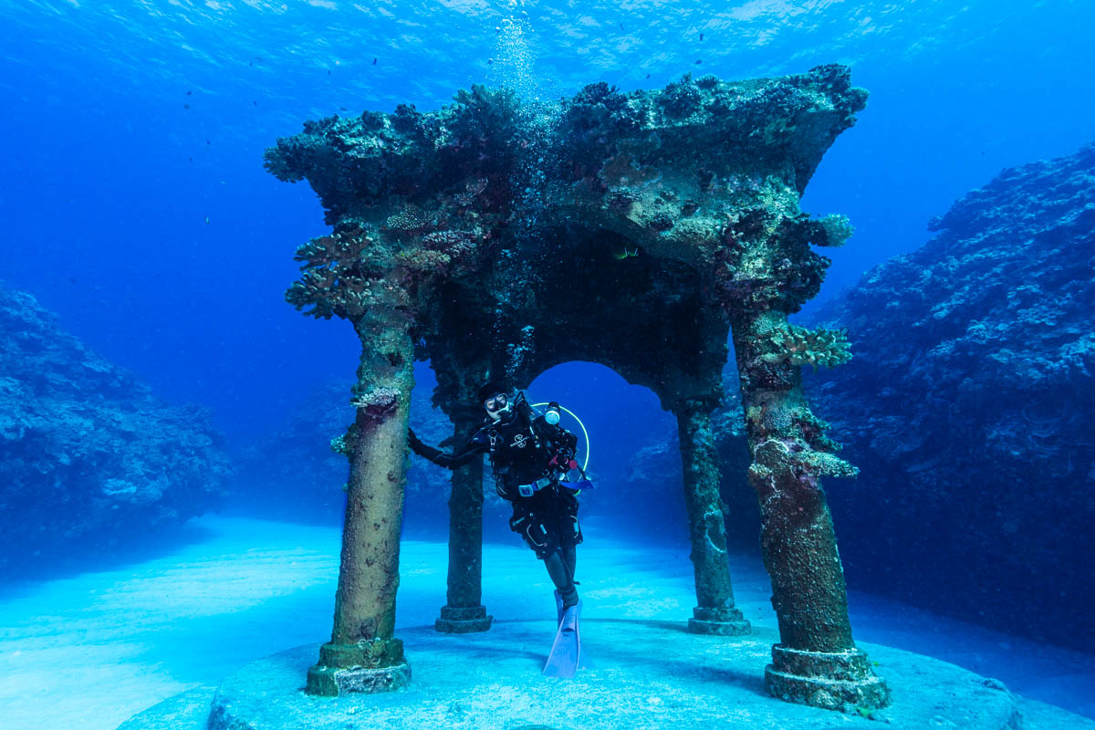 与論島の「海中宮殿」・ダイバーと古代ギリシャ宮殿 ①
